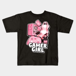 Cute Gamer Girl Kids T-Shirt